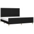 Cama sin colchón tela negro 180x200