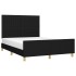 Cama sin colchón tela negro 140x200