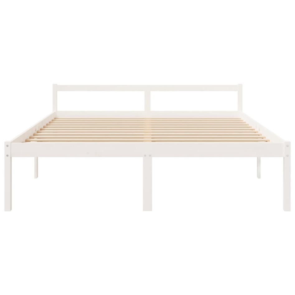 Cama para personas mayores madera maciza pino blanca 180x200