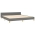 Cama sin colchón de tela gris oscuro 160x200