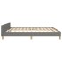 Cama sin colchón de tela gris oscuro 160x200