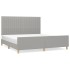 Cama sin colchón tela gris claro 180x200