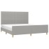 Cama sin colchón tela gris claro 180x200
