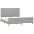 Cama sin colchón tela gris claro 180x200