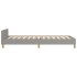 Estructura de cama sin colchón tela gris claro 90x200