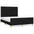 Cama sin colchón tela negro 140x190