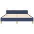 Cama sin colchón tela azul 140x200