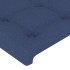 Cama sin colchón tela azul 140x200