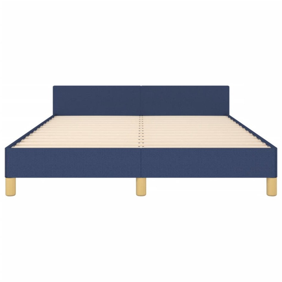 Cama sin colchón tela azul 140x190