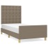 Estructura de cama sin colchón tela taupe 90x200