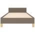 Estructura de cama sin colchón tela taupe 90x200