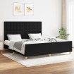 Cama sin colchón tela negro 160x200 cm