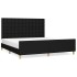 Cama sin colchón tela negro 160x200