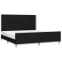 Cama sin colchón tela negro 160x200