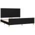 Cama sin colchón tela negro 160x200