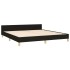 Cama sin colchón tela negro 160x200