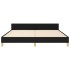 Cama sin colchón tela negro 160x200