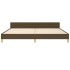 Cama sin colchón tela marrón oscuro 200x200