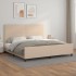 Estructura cama sin colchón cuero sintético capuchino