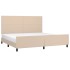 Estructura cama sin colchón cuero sintético capuchino