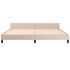 Estructura cama sin colchón cuero sintético capuchino