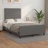 Estructura de cama sin colchón cuero sintético gris 120x200