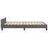 Estructura de cama sin colchón cuero sintético gris 120x200