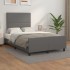 Estructura de cama sin colchón cuero sintético gris 120x200