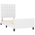 Estructura de cama sin colchón cuero sintético blanco 90x190