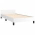Estructura de cama sin colchón cuero sintético blanco 90x190