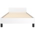 Estructura de cama sin colchón cuero sintético blanco 90x190