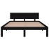 Estructura de cama madera maciza de pino negro 140x200
