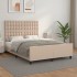 Estructura cama sin colchón cuero sintético capuchino