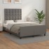 Estructura de cama sin colchón cuero sintético gris 120x200