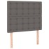 Estructura de cama sin colchón cuero sintético gris 120x200