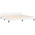 Estructura de cama sin colchón cuero sintético blanco