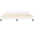 Estructura de cama sin colchón cuero sintético blanco