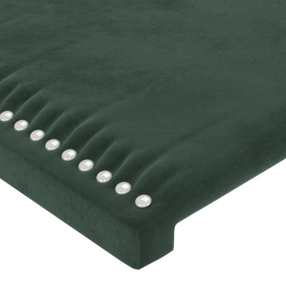 Estructura de cama sin colchón terciopelo verde oscuro
