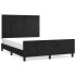 Estructura de cama sin colchón terciopelo negro 140x190