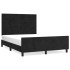 Estructura de cama sin colchón terciopelo negro 140x200