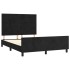 Estructura de cama sin colchón terciopelo negro 140x200