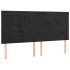 Estructura de cama sin colchón terciopelo negro 140x200