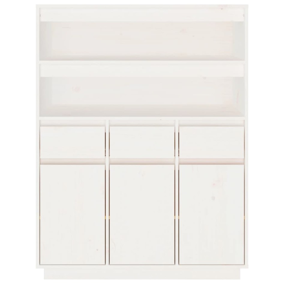 Aparador alto de madera maciza de pino blanco 89x40x116,5