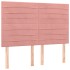 Estructura de cama sin colchón terciopelo rosa 140x190