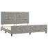 Estructura de cama sin colchón terciopelo gris claro 200x200