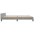 Estructura de cama sin colchón terciopelo gris claro 200x200