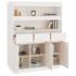 Aparador alto de madera maciza de pino blanco 89x40x116,5