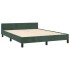 Estructura cama sin colchón terciopelo verde oscuro 140x190