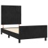 Estructura de cama sin colchón terciopelo negro 90x200