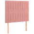 Estructura de cama sin colchón terciopelo rosa 80x200